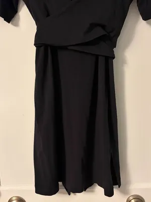 Lululemon Cotton Wrap-Front T-Shirt Dress black size 6 athleisure thumbnail 6