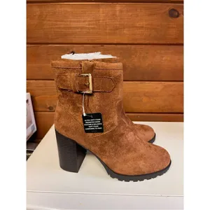 a.n.a Ronnie Faux Suede Boots Sz 9.5 Whiskey NIB thumbnail 2