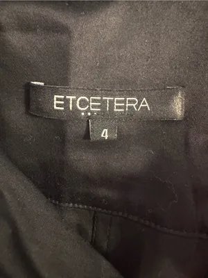 Etcetera Black Tailored Button Down Long Sleeve Collared Tunic Shirt Dress Sz 4 thumbnail 5