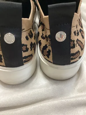 Steve Madden Leopard Knit Lace-Up Sneakers - Brown & Black thumbnail 3