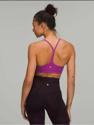 lululemon Flow Y Nulu Bra - Vivid Plumb Size 6 thumbnail 2