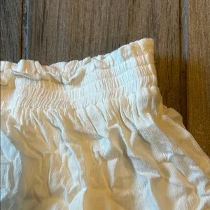 Princess Polly Cream Ruffled Skater Skirt thumbnail 3