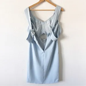 Elliatt Liberty Cornflower Blue Cold Shoulder Cocktail Wedding Guest Midi Dress thumbnail 8