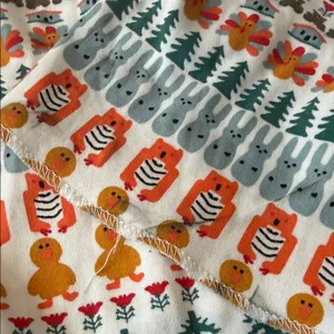 Roller Rabbit soft pima cotton Thanksgiving turkey print henley size Large thumbnail 4