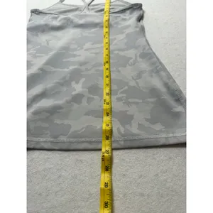 Lululemon Power Y Tank Top Size 8 Gray Camo Print Built-In Bra Luon Yoga thumbnail 5
