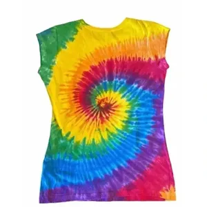Exist Tie Dye Swirl Women Short Sleeves Tee SZ L thumbnail 2