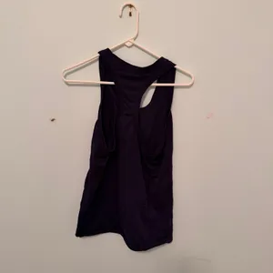 Athleta Racerback Tank Top Navy Blue Large Athletic Gym Workout Athleisure thumbnail 3