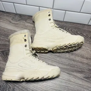 Fila Disruptor Lug Boot Winter White Faux Fur Trim‎ Lace Up Ankle Boots Size 7 thumbnail 5