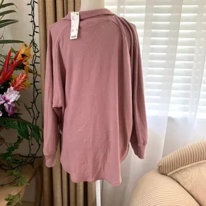 Urban Outfitters Out From Under Cosima Collared Top & Kick Flare Pant SET Mauve thumbnail 9