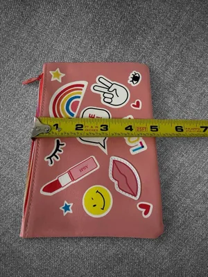 IPSY Pink Makeup Cosmetic Pouch Rainbow Emoji Zipper Travel Organizer Bag thumbnail 5