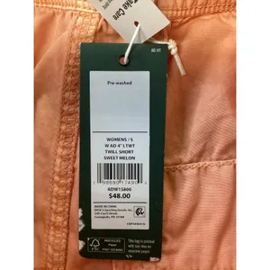 Alpine Design Womens Sweet‎ Melon Orange 4" Twill Shorts ADW15800 Small NWT thumbnail 4