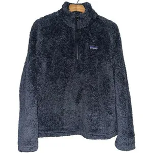 Patagonia Women's S Smolder Blue Gray Los Gatos 1/4-Zip Sherpa Fleece Pullover thumbnail 1