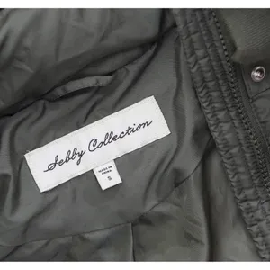 Sebby Collection Womens Long Belted Puffer Coat with Hood Jacket Olive Green S thumbnail 5
