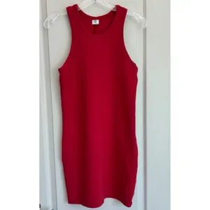 Sunday‎ Best Aritzia Red Ribbed Racerback Bodycon Mini Dress M thumbnail 11