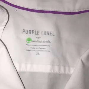 Purple label healing hands white nurses active top jacket size XLarge thumbnail 3