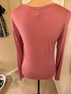 Women’s Long-Sleeve Floral Moon Graphic Top - Dusty Rose thumbnail 5