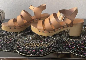 Jcrew heeled sandal clogs 👡 thumbnail 2