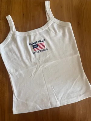 Vintage Sturgis Rally 2001 White Tank Top thumbnail 1