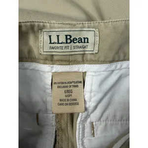 L.L.Bean Favorite Fit Chino Pants Womens 6 Beige Straight Minimalist Classiccore thumbnail 7