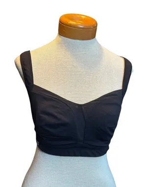 Lululemon Black Sports Bra Size 36DD Lightly Padded Adjustable Straps Hook Closu thumbnail 1