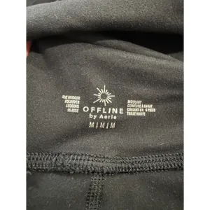 OFFLINE by Aerie The Hugger Foldover Leggings Black High Rise Side Pockets M‎ thumbnail 4