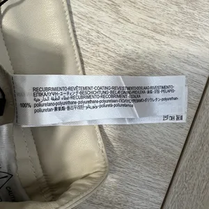 Zara Women's Size 2 Slim Mom Fit Faux Leather Pants Cream‎ Super Soft High Rise thumbnail 9