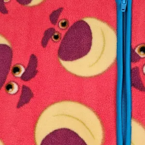 NWT Disney Parks Womens Toy Story Lotso Huggin Bear Full Zip Fleece‎ Vest Large thumbnail 3