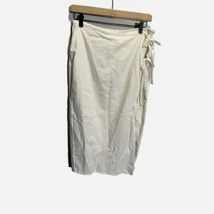 Future Collective Wrap Skirt S Cream NEW Linen Blend Midi Jenee‎ Boho Festival thumbnail 2