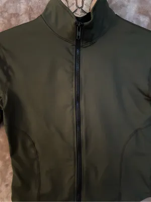 Olive Green Women's Athletic Zip thumbnail 6