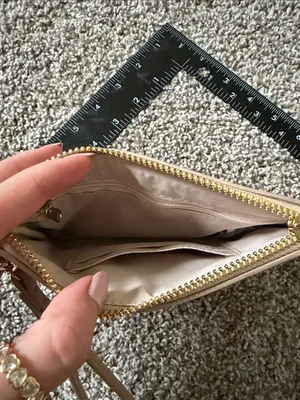 Kendra Scott Pebbled Leather Wristlet in Light Beige with Gold Hardware thumbnail 5