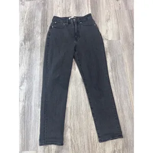 Madewell Curvy Perfect Vintage Jean High‎ Rise Tapered Black Lunar Wash Size 26 thumbnail 2