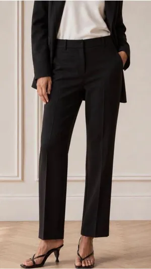 Babaton Aritzia Black Command Straight Leg Dress Pants Trousers Size 0 thumbnail 1