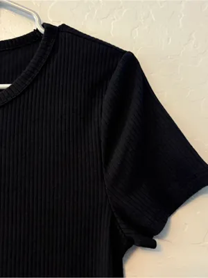 Gap black short sleeve rib tee size medium tall thumbnail 11