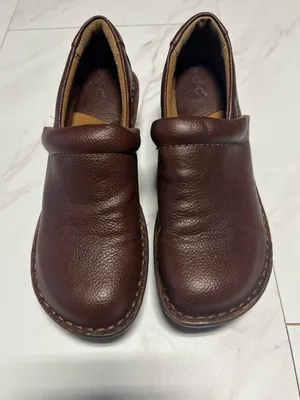 BOC Peggy Dark Brown Pebbled Comfort Slip On Clogs Women 8 thumbnail 2