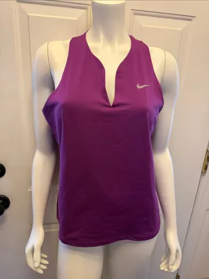 Nike Purple V-Notch Performance Tank thumbnail 1