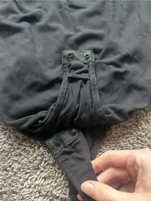 Free People Black Scoop Neck Bodysuit thumbnail 4