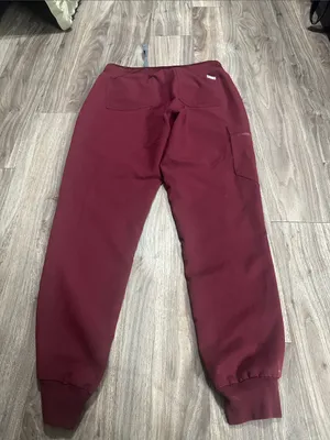 Figs Burgundy Drawstring Scrub Joggers thumbnail 9