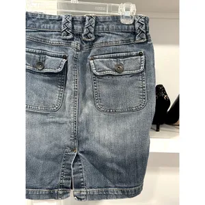 Arizona Jeans Co. Women's Denim Jean Skirt Braided Belt Loops 27" Waist thumbnail 6