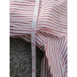 Vintage Bechamel Petites Shirt PL Red‎ White Pinstripe Rooster Embroidered thumbnail 5