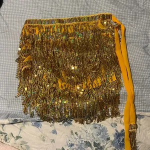 Gold sequin wrap skirt thumbnail 1