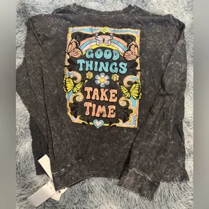 Rebellious One Dark Gray Long Sleeve Top thumbnail 3