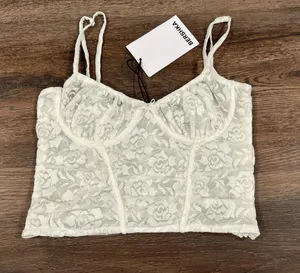 Bershka White Lace Corset thumbnail 3