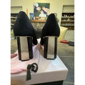 Kate Spade New York Sybil pump in black velvet Women's Size 7.5 (defaced) NWB!‎ thumbnail 4