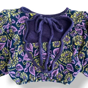 Free People No Ordinary Black Floral Reversible Top‎ Womens Size S Purple Black thumbnail 8