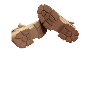 Steve Madden THORAP Platform Combat Boots with Pouch Beige Tan‎ Women's 10 thumbnail 4