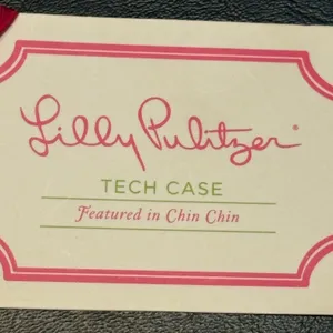Lilly Pulitzer Tech Case Wristlet Chin Chin Print Elephant Zipper Logo New NWT thumbnail 4