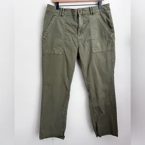 Anthropologie Pilcro Utility Slim Straight Leg Pants olive Green 32 thumbnail 3