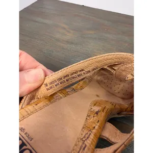 Söfft Cork Leather Strappy Heeled Sandals Tan Natural Boho Size 7M thumbnail 10