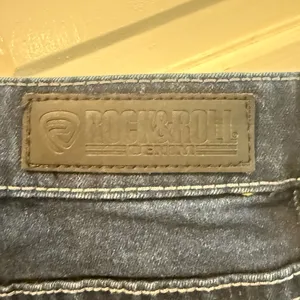 Rock and‎ Roll Denim High Rise Flare Leg Bell Bottom Frayed Jeans Size 30 x 32 thumbnail 6