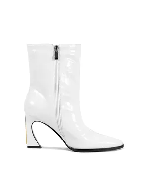 Women's Snakeskin Print Ankle Boots, High Heel Pointed Toe Block Heel Side Zipper Dressy Boots, Eel Pattern Faux Leather Boot for Offic thumbnail 2